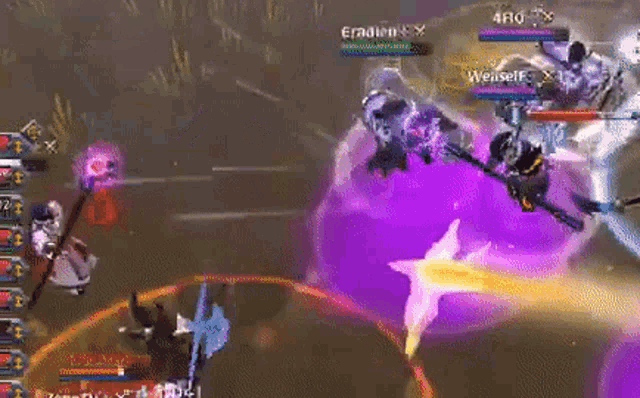 a group of people are playing a video game and one of them is named weaself