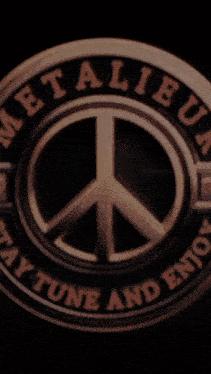 a peace sign in the center of a metaliua logo that says play tune and enjoy
