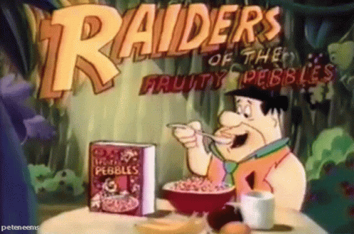 Fruity Pebbles Fred Flintstone GIF - Fruity Pebbles Fred Flintstone Cereal GIFs