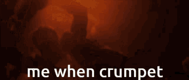 a blurred image with the words me when crumpet