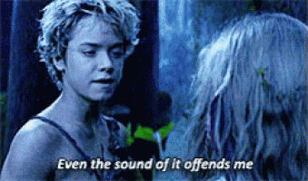 a boy and a girl are talking and the girl is saying even the sound of it offends me
