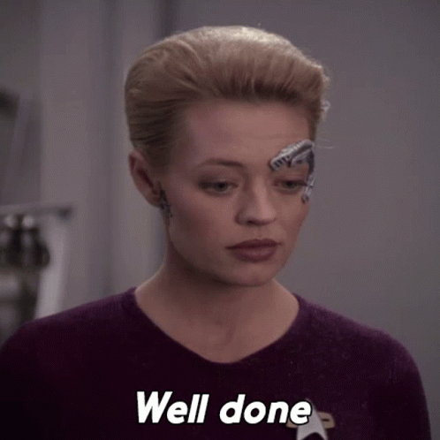 Well Done Seven Of Nine GIF - Well Done Seven Of Nine Jeri Ryan GIFs