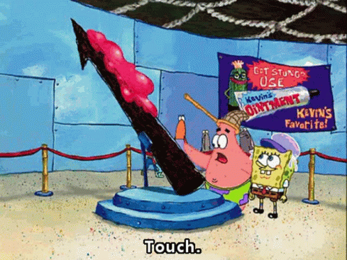 Dont Touch Touch GIF - Dont Touch Touch Patrick Star GIFs
