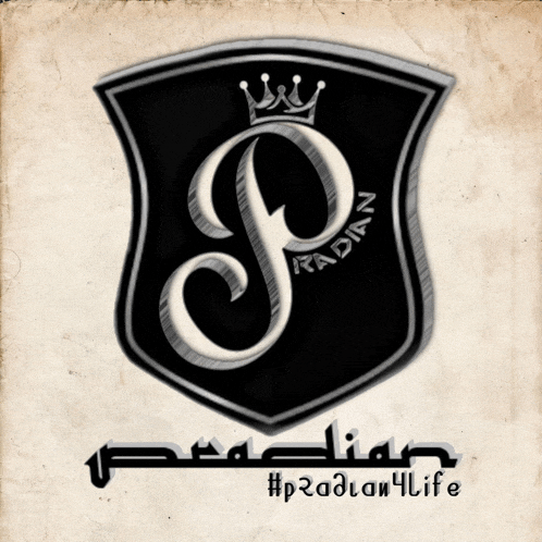 a shield with the letter p and the word radian