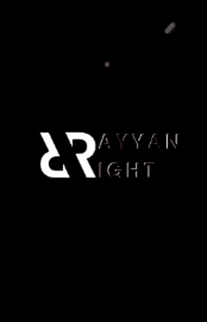 a black background with the word rayyan right on it