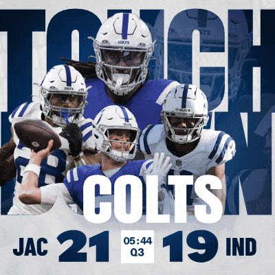 an advertisement for the colts football team shows a group of players