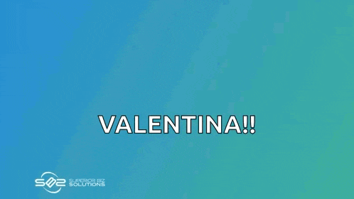 welcome to the team valentina written on a blue background with many hands giving thumbs up