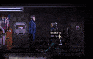a person is being struck by a lightning bolt with a sign that says fin55fin in the background