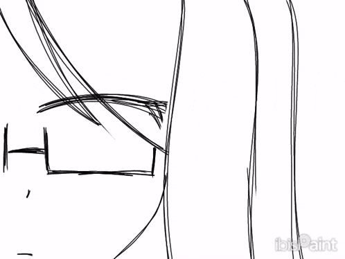 a black and white drawing of a person 's eye with the word bispaint below