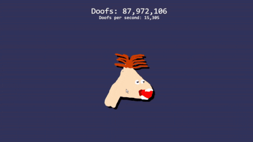 a cartoon drawing of a horse with red hair and the number 88,094,556 on the bottom