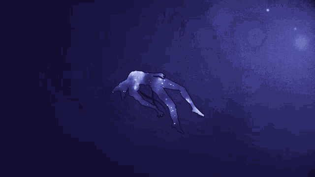 a drawing of a body with stars on it