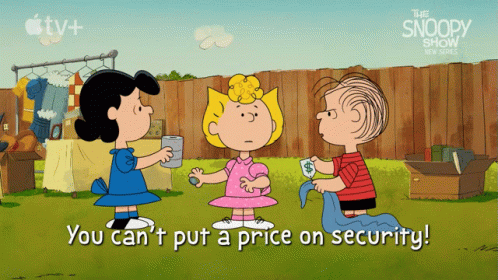 You Cant Put A Price On Security Lucy Van Pelt GIF - You Cant Put A Price On Security Lucy Van Pelt Charlie Brown GIFs