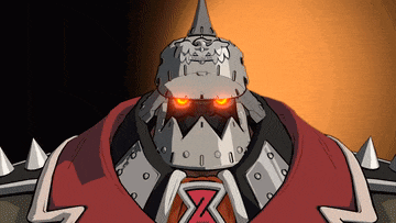 a cartoon drawing of a robot with a red x on his chest