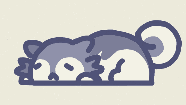 a drawing of a husky laying down with a crescent moon in the background