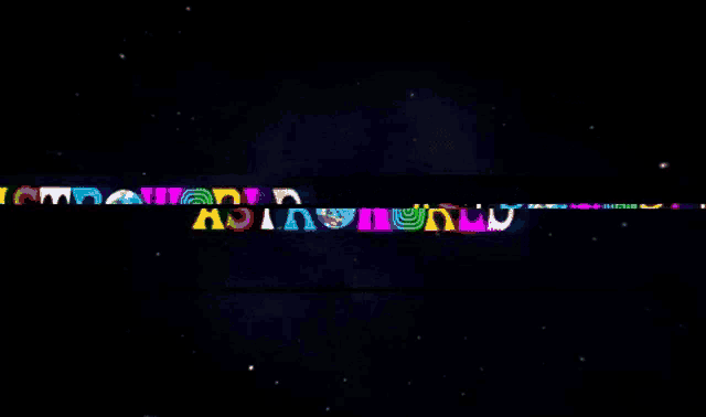 greetings from astroworld wish you were here on a black background with stars