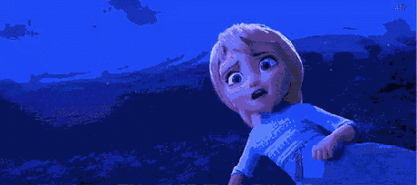 a pixel art drawing of a blue and white sphere