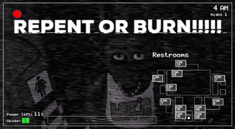 a video game screen that says repeat or burn