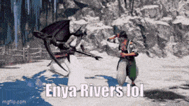 a video game scene with the words enya rivers lol
