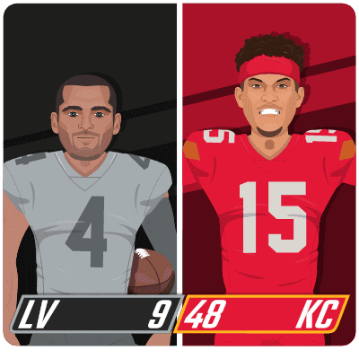 a drawing of two football players with the numbers 4 and 15