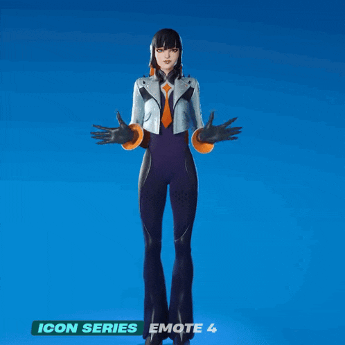 a video game character with a icon series emote 4