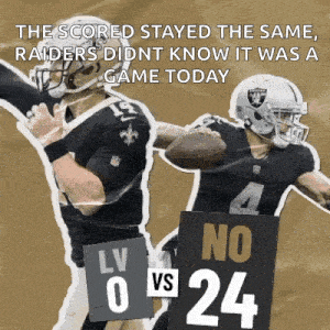 the scored stayed the same , the raiders did n't know it was a game today