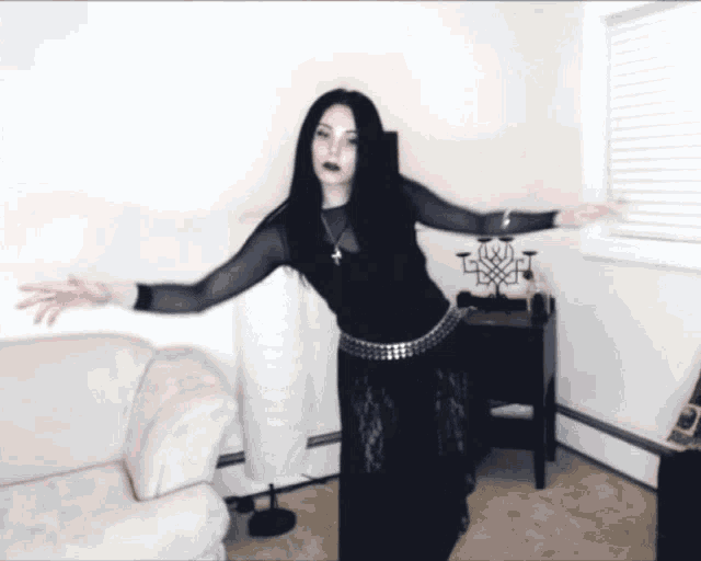 Angela Benedict Gothic Girl GIF - Angela Benedict Gothic Girl Gothic Dance GIFs
