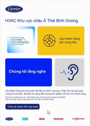 an advertisement for carrier hvac shows a variety of logos