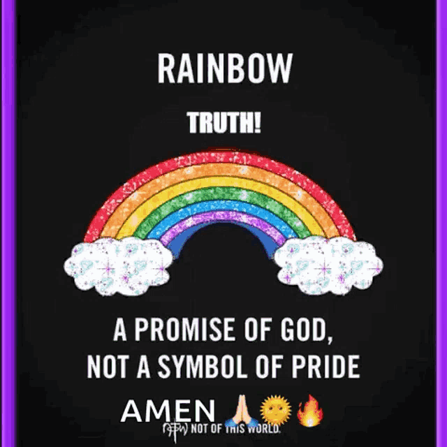 a poster with a rainbow and the words rainbow truth