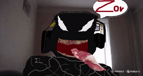 a cartoon of a person with a speech bubble that says zor