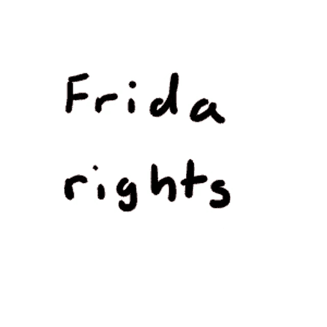 the word frida is crossed out in red
