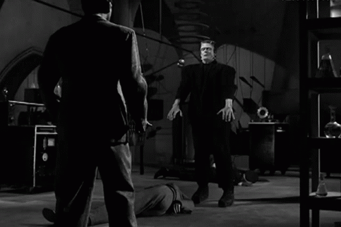 Chasing Frankenstein Monster GIF - Chasing Frankenstein Monster House Of Dracula GIFs