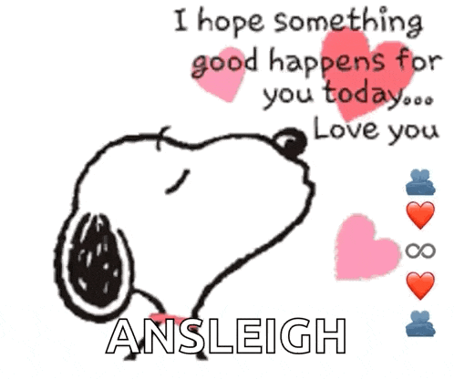 a picture of snoopy with the words " i hope something good happens for you today "