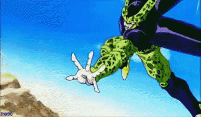 a pixel art of cell from dragon ball z