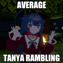 a picture of an anime girl with the words average tanya rambling