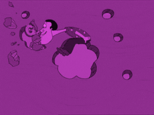 a purple background with the words giggity giggity boo written on it