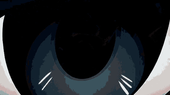 a close up of a person 's eye with a black pupil and white lines .