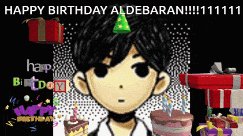 a birthday greeting with a boy wearing a hat