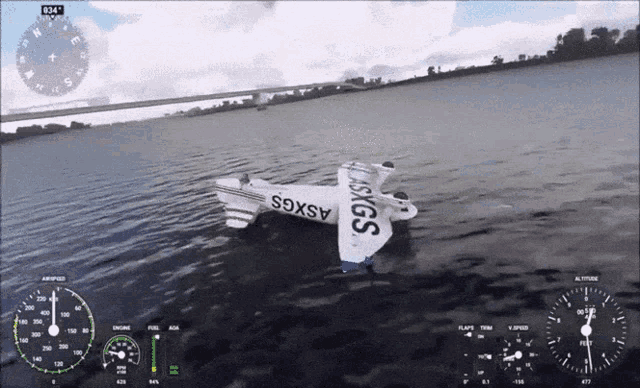 a plane with the letters askgs on it