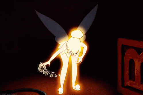 Peter Pan Tinkerbell GIF - Peter Pan Tinkerbell Dusting Off GIFs