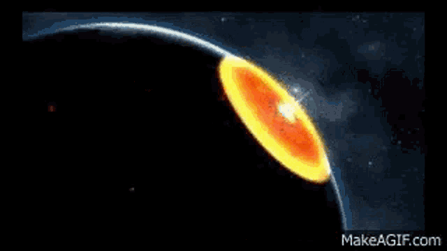 an artist 's impression of the inside of a planet .