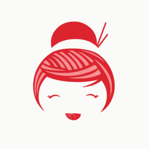 a cartoon drawing of a girl with red hair sticking her tongue out