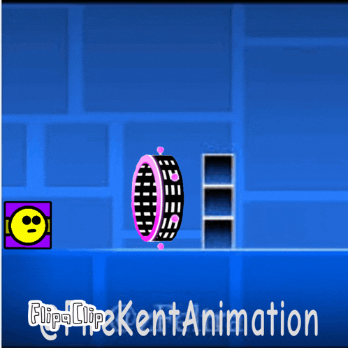 a blue background with the words flipa clip kent animation on it