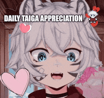 a picture of a anime girl with the words daily taiga appreciation written above her