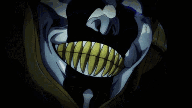 a close up of a cartoon character 's face with a lightning bolt coming out of it 's eyes .