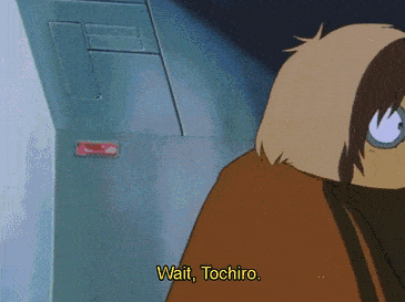 a cartoon character says wait toshiro in yellow