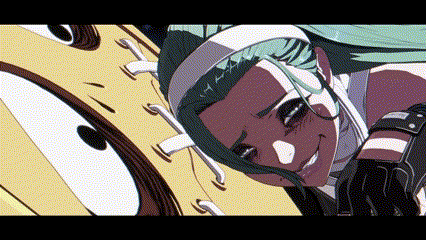 a cartoon character with a bandage on her head is smiling