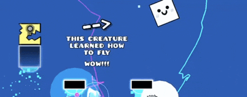 a screenshot of a game that says this creature learned how to fly wow