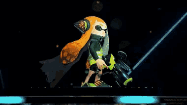 a close up of a cartoon character with a black background and the word gaming on the bottom