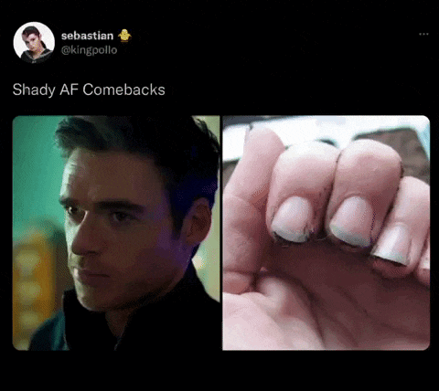 a picture of a man 's face and a picture of a person 's nails .