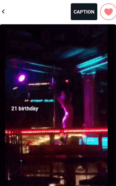 a picture of a pole dancer says 21 birthday